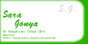 sara gonya business card