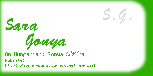 sara gonya business card